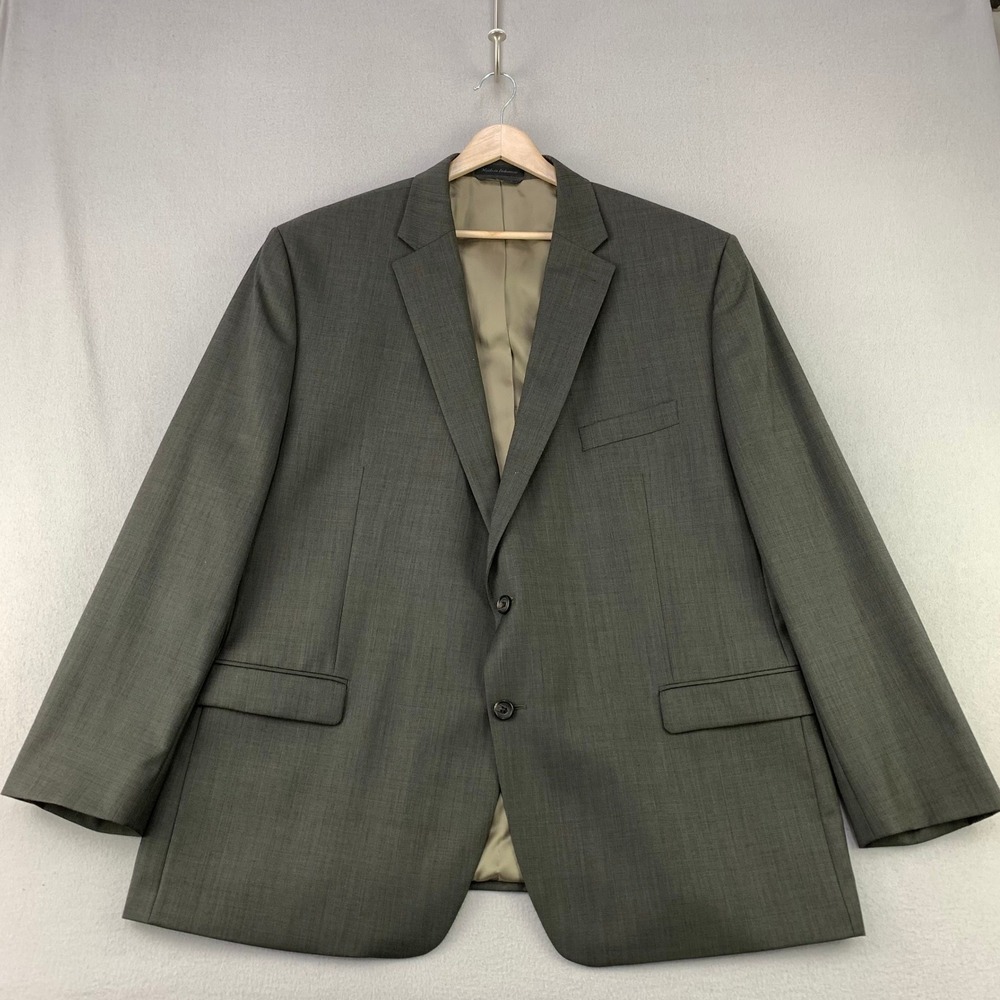 Vintage Lauren Ralph Lauren Blazer Jacket Mens 50R Grey Wool 2-Button Sport Coat
